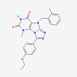 8-(4-Ethoxyphenyl)-1-methyl-5-[(2-methylphenyl)methyl]purino[8,9-c][1,2,4]triazole-2,4-dione
