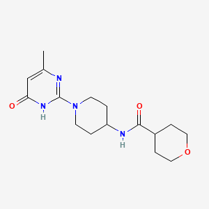 N-(1-(4-methyl-6-oxo-1,6-dihydropyrimidin-2-yl)piperidin-4-yl)tetrahydro-2H-pyran-4-carboxamide
