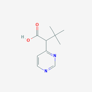 3,3-Dimethyl-2-pyrimidin-4-ylbutanoic acid