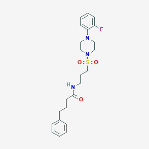 N-(3-((4-(2-fluorophenyl)piperazin-1-yl)sulfonyl)propyl)-4-phenylbutanamide