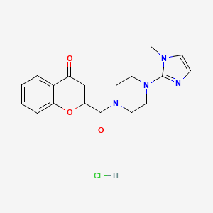 2-(4-(1-methyl-1H-imidazol-2-yl)piperazine-1-carbonyl)-4H-chromen-4-one hydrochloride