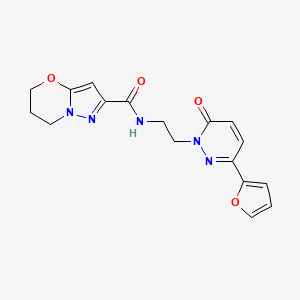 N-(2-(3-(furan-2-yl)-6-oxopyridazin-1(6H)-yl)ethyl)-6,7-dihydro-5H-pyrazolo[5,1-b][1,3]oxazine-2-carboxamide