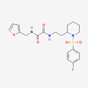 N1-(2-(1-((4-fluorophenyl)sulfonyl)piperidin-2-yl)ethyl)-N2-(furan-2-ylmethyl)oxalamide