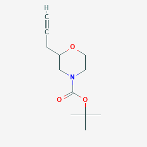 molecular formula C12H19NO3 B2475912 Tert-butyl 2-(prop-2-yn-1-yl)morpholine-4-carboxylate CAS No. 1823258-79-2