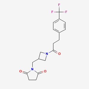 1-[(1-{3-[4-(Trifluoromethyl)phenyl]propanoyl}azetidin-3-yl)methyl]pyrrolidine-2,5-dione