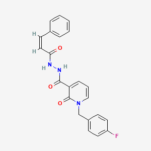(Z)-1-(4-fluorobenzyl)-2-oxo-N'-(3-phenylacryloyl)-1,2-dihydropyridine-3-carbohydrazide