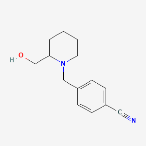 4-((2-(Hydroxymethyl)piperidin-1-yl)methyl)benzonitrile