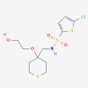5-chloro-N-((4-(2-hydroxyethoxy)tetrahydro-2H-thiopyran-4-yl)methyl)thiophene-2-sulfonamide