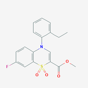 methyl 4-(2-ethylphenyl)-7-fluoro-4H-1,4-benzothiazine-2-carboxylate 1,1-dioxide