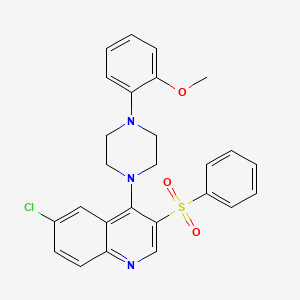 6-Chloro-4-(4-(2-methoxyphenyl)piperazin-1-yl)-3-(phenylsulfonyl)quinoline