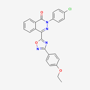 molecular formula C24H17ClN4O3 B2475959 2-(4-chlorophenyl)-4-[3-(4-ethoxyphenyl)-1,2,4-oxadiazol-5-yl]phthalazin-1(2H)-one CAS No. 1291847-43-2