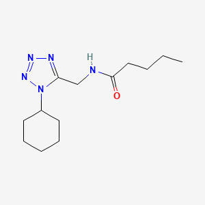 molecular formula C13H23N5O B2475961 N-((1-cyclohexyl-1H-tetrazol-5-yl)methyl)pentanamide CAS No. 921502-79-6