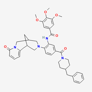 N-(5-(4-benzylpiperidine-1-carbonyl)-2-(8-oxo-5,6-dihydro-1H-1,5-methanopyrido[1,2-a][1,5]diazocin-3(2H,4H,8H)-yl)phenyl)-3,4,5-trimethoxybenzamide