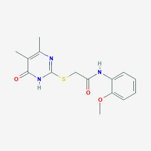 2-((4,5-dimethyl-6-oxo-1,6-dihydropyrimidin-2-yl)thio)-N-(2-methoxyphenyl)acetamide