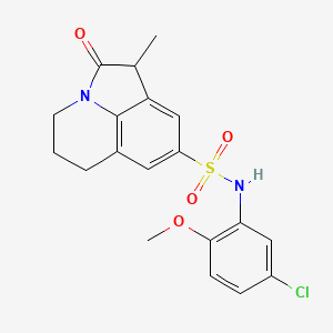 N-(5-chloro-2-methoxyphenyl)-1-methyl-2-oxo-2,4,5,6-tetrahydro-1H-pyrrolo[3,2,1-ij]quinoline-8-sulfonamide