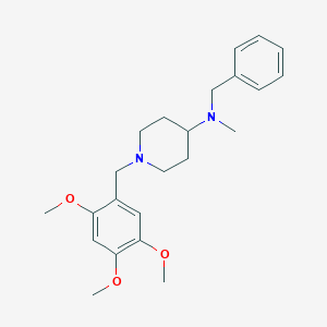 molecular formula C23H32N2O3 B247597 N-benzyl-N-methyl-1-[(2,4,5-trimethoxyphenyl)methyl]piperidin-4-amine 
