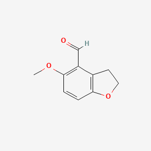 molecular formula C10H10O3 B2475971 5-Methoxy-2,3-dihydro-1-benzofuran-4-carbaldehyde CAS No. 156297-81-3