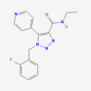 molecular formula C17H16FN5O B2475972 N-ethyl-1-(2-fluorobenzyl)-5-pyridin-4-yl-1H-1,2,3-triazole-4-carboxamide CAS No. 1795086-94-0