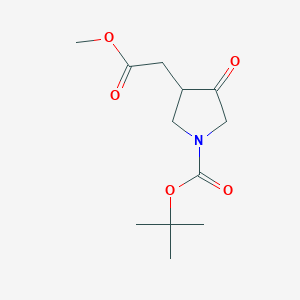 molecular formula C12H19NO5 B2475977 Methyl 1-Boc-4-oxopyrrolidine-3-acetate CAS No. 1779769-94-6