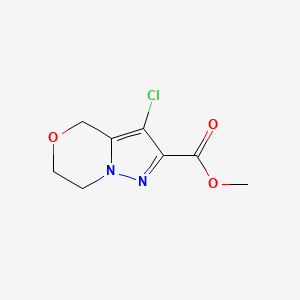 molecular formula C8H9ClN2O3 B2475983 Methyl 3-chloro-6,7-dihydro-4H-pyrazolo[5,1-c][1,4]oxazine-2-carboxylate CAS No. 2112769-27-2