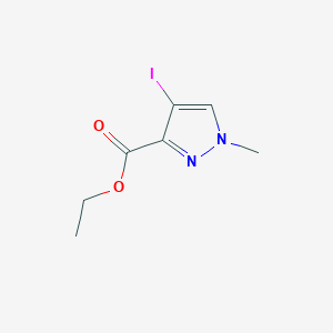 molecular formula C7H9IN2O2 B2475989 ethyl 4-iodo-1-methyl-1H-pyrazole-3-carboxylate CAS No. 1354705-40-0; 88529-79-7