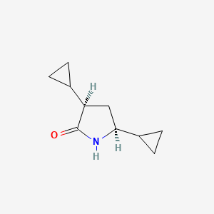 molecular formula C10H15NO B2475992 (3R,5S)-3,5-Dicyclopropylpyrrolidin-2-one CAS No. 2126144-64-5