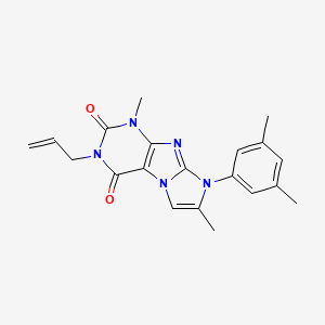 molecular formula C20H21N5O2 B2476002 3-allyl-8-(3,5-dimethylphenyl)-1,7-dimethyl-1H-imidazo[2,1-f]purine-2,4(3H,8H)-dione CAS No. 887465-14-7