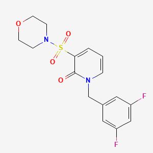 molecular formula C16H16F2N2O4S B2476004 1-(3,5-difluorobenzyl)-3-(morpholinosulfonyl)pyridin-2(1H)-one CAS No. 1251705-10-8