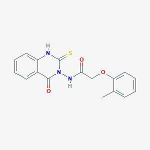 2-(2-methylphenoxy)-N-(4-oxo-2-sulfanylidene-1H-quinazolin-3-yl)acetamide