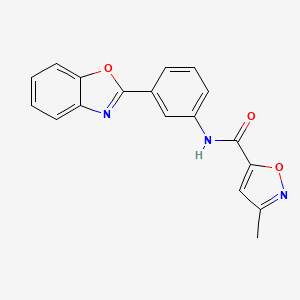 N-(3-(benzo[d]oxazol-2-yl)phenyl)-3-methylisoxazole-5-carboxamide