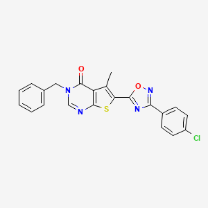3-benzyl-6-(3-(4-chlorophenyl)-1,2,4-oxadiazol-5-yl)-5-methylthieno[2,3-d]pyrimidin-4(3H)-one