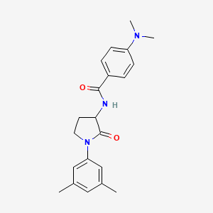 4-(dimethylamino)-N-[1-(3,5-dimethylphenyl)-2-oxopyrrolidin-3-yl]benzamide