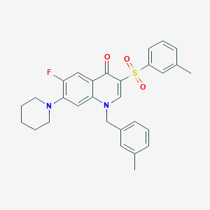 6-fluoro-1-(3-methylbenzyl)-7-(piperidin-1-yl)-3-(m-tolylsulfonyl)quinolin-4(1H)-one