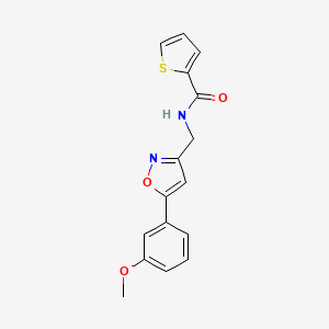 B2476034 N-((5-(3-methoxyphenyl)isoxazol-3-yl)methyl)thiophene-2-carboxamide CAS No. 953014-13-6
