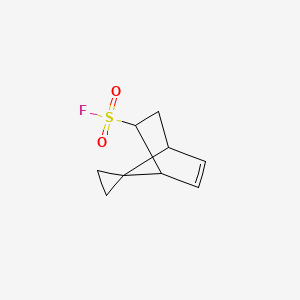 molecular formula C9H11FO2S B2476035 螺[2.2.1]庚-5-烯-7,1'-环丙烷-2-磺酰氟 CAS No. 2418645-04-0