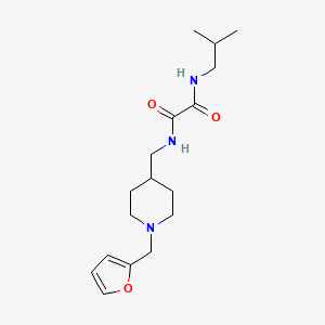 molecular formula C17H27N3O3 B2476036 N1-((1-(furan-2-ylmethyl)piperidin-4-yl)methyl)-N2-isobutyloxalamide CAS No. 953159-05-2