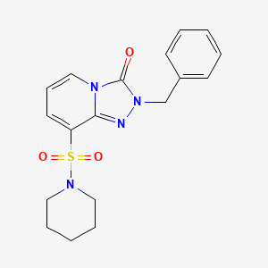 molecular formula C18H20N4O3S B2476046 2-benzyl-8-(piperidin-1-ylsulfonyl)-[1,2,4]triazolo[4,3-a]pyridin-3(2H)-one CAS No. 1115894-26-2