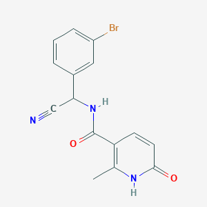 molecular formula C15H12BrN3O2 B2476054 N-[(3-bromophenyl)(cyano)methyl]-6-hydroxy-2-methylpyridine-3-carboxamide CAS No. 1797195-85-7