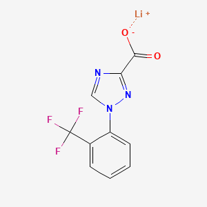 molecular formula C10H5F3LiN3O2 B2476115 Lithium(1+) ion 1-[2-(trifluoromethyl)phenyl]-1h-1,2,4-triazole-3-carboxylate CAS No. 2108355-53-7