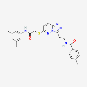 B2476123 N-(2-(6-((2-((3,5-dimethylphenyl)amino)-2-oxoethyl)thio)-[1,2,4]triazolo[4,3-b]pyridazin-3-yl)ethyl)-4-methylbenzamide CAS No. 872994-65-5