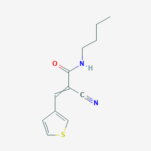 molecular formula C12H14N2OS B2476164 N-butyl-2-cyano-3-(thiophen-3-yl)prop-2-enamide CAS No. 940849-59-2