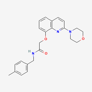 molecular formula C23H25N3O3 B2476180 N-(4-methylbenzyl)-2-((2-morpholinoquinolin-8-yl)oxy)acetamide CAS No. 941903-36-2