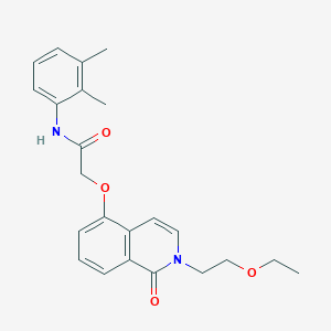 molecular formula C23H26N2O4 B2476206 N-(2,3-dimethylphenyl)-2-{[2-(2-ethoxyethyl)-1-oxo-1,2-dihydroisoquinolin-5-yl]oxy}acetamide CAS No. 898411-91-1