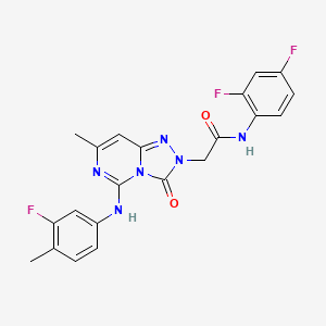 B2476211 N~1~-(2,4-difluorophenyl)-2-[5-(3-fluoro-4-methylanilino)-7-methyl-3-oxo[1,2,4]triazolo[4,3-c]pyrimidin-2(3H)-yl]acetamide CAS No. 1251620-76-4