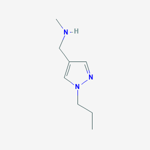molecular formula C8H15N3 B2476235 N-methyl-1-(1-propyl-1H-pyrazol-4-yl)methanamine CAS No. 1006484-35-0