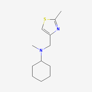 molecular formula C12H20N2S B2476250 N-methyl-N-[(2-methyl-1,3-thiazol-4-yl)methyl]cyclohexanamine CAS No. 2034353-34-7