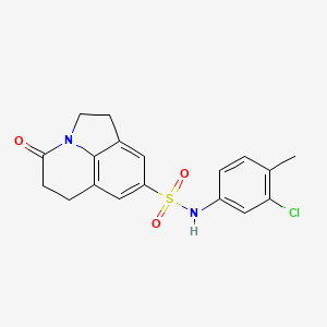 molecular formula C18H17ClN2O3S B2476253 N-(3-chloro-4-methylphenyl)-11-oxo-1-azatricyclo[6.3.1.0^{4,12}]dodeca-4(12),5,7-triene-6-sulfonamide CAS No. 898419-97-1