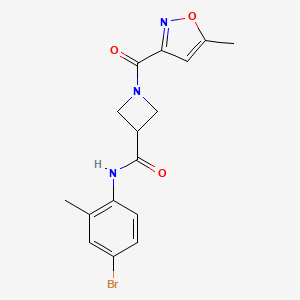 molecular formula C16H16BrN3O3 B2476307 N-(4-bromo-2-methylphenyl)-1-(5-methyl-1,2-oxazole-3-carbonyl)azetidine-3-carboxamide CAS No. 1396686-84-2