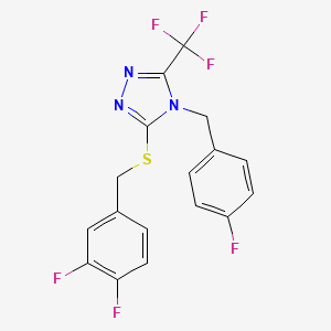 3-[(3,4-difluorobenzyl)sulfanyl]-4-(4-fluorobenzyl)-5-(trifluoromethyl)-4H-1,2,4-triazole