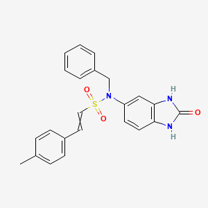 N-benzyl-2-(4-methylphenyl)-N-(2-oxo-2,3-dihydro-1H-1,3-benzodiazol-5-yl)ethene-1-sulfonamide